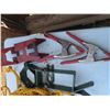 Image 2 : tote of clamps , saw horse brackets , rope and hooks