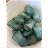 Image 3 : Pail of 50 blue insulators - assorted
