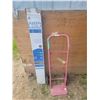 Image 1 : red hand truck dolly & box of 48" fluorescent bulbs