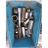 Image 3 : tote of air fittings, sockets, hardware, welding goggles