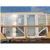 Image 1 : NEW 3 window and door with screen in frame - frame opening: 79-5/8"H x 145"W x 4-1/2"D