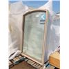 Image 1 : NEW curved top window in frame - frame opening: 72"H x 48"W x 12"D