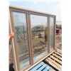 Image 2 : NEW 3 pane bay window in frame (side windows open with screen) - frame opening: 72"H x 84"W x 12"D