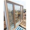 Image 3 : NEW 3 pane bay window in frame (side windows open with screen) - frame opening: 72"H x 84"W x 12"D