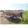 Image 9 : aluminum boat - johnson 9.9 motor , fuel tank trailer vin 