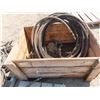 Image 1 : large hyrdaulic hose and wooden box