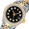 Image 9 : Rolex Ladies Quickset Two Tone 18K Yellow Gold And Steel Black Diamond Bezel 1 c