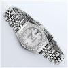 Image 3 : Rolex Ladies Quickset Stainless Steel Silver Diamond Bezel Datejust Wristwatch