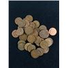 Image 1 : 50 Vintage Canadian + US Copper Pennies