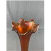 Image 2 : Beautiful 12" H Vintage Fenton/Carnival Irrescent Amber Colour Glass Vase