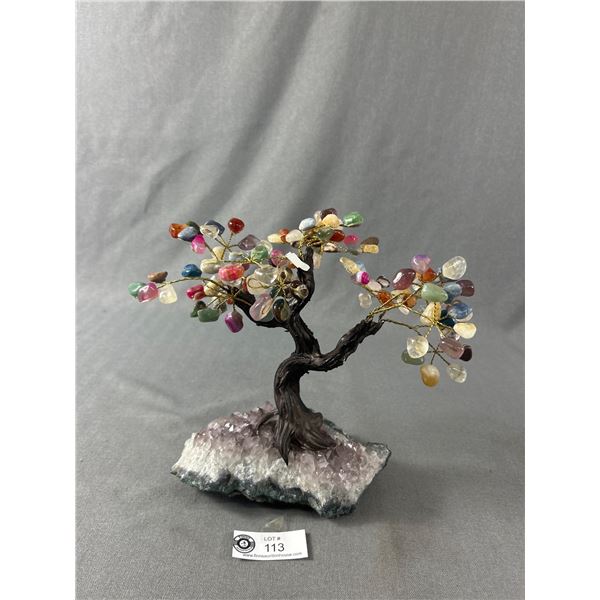 12" Chakra Tree On Amethyst Base. Retail Price $480.00