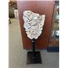 Image 2 : 18" x 12" Beautiful Rare Pink Amethyst w/ Inclusion On 21" Metal Stand, PAC-MAIL FOR SHIPPING ONLY