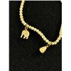 Image 2 : Vintage Dainty Genuine Ivory Bead Bracelet w/ Carved Charms Original Clasp