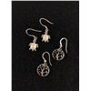 Image 1 : 2 Pairs Sterling Silver Dangle Earrings