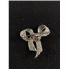 Image 2 : Vintage Sterling Silver Bow Brooch Marked Amselss