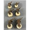 Image 2 : 6 White Victorian Porcelain Castors 1880-1890