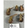 Image 2 : 6 Brown Victorian Porcelain Castors 1880-1890