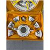 Image 3 : Very Nice Vintage Asian Dragon Design Mini Tea Set In Clothed Display Box