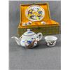 Image 4 : Very Nice Vintage Asian Dragon Design Mini Tea Set In Clothed Display Box