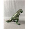 Image 2 : 2 Ceramic Dinosaurs - 9" High Tyrannosaurus & 11" Long Triceratops In Very Good Shape
