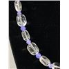 Image 2 : Genuine Rock Crystal Sterling Necklace w/ Lavendar Spacers. Approx. 16" L