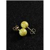 Image 2 : Pair Of Sterling & Jade Vintage Stud Earrings