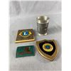 Image 1 : Vintage Collectibles - Pewter 4.5" Salzburg Embossed Cup, 2 Lions International 5" Plaques & Imperia
