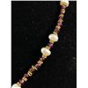 Image 2 : Genuine Pearl & Genuine Garnet Necklace