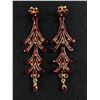 Image 1 : Long Red Rhinestone Earrings