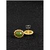 Image 2 : Antique Jade Gold Tone Earrings