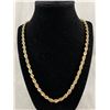 Image 1 : Signed BIRKS Gold Tone Rope Chain Necklace. Approx. 24" L