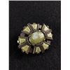 Image 4 : Antique Brooches - 1.5" Green Stones Brooch & 2"  Cameo Pendant Brooch