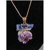 Image 2 : Amethyst/Blue Kynite Pendant Necklace. Retail Price $180.00