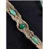 Image 2 : Elaborate Old Macramee Choker w/ Green Beads