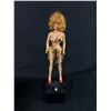 Image 2 : Vintage Lot - Reproduction Tobacco Tin, 15" H 1969 Go-Go Dancer (Made In Japan) & Mahogany Humidor B