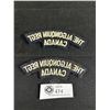 Image 2 : Vintage The Algonquin Regt. Canada Shoulder Title Pair & Algonquin Brass Shoulder Titles Insignia Pa