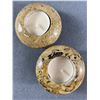 Image 2 : 2 Fossilized Stones Made into Tealight Holders'