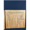 Image 2 : 2 Vintage Folk Art Carved Panels Plus Wooden Sign