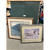 Image 1 : Framed Numbered Print. Sea Otters. By Calvert 31" x 27" Plus a Framed Polar Bear Print NO SHIPPING
