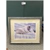 Image 3 : Framed Numbered Print. Sea Otters. By Calvert 31" x 27" Plus a Framed Polar Bear Print NO SHIPPING