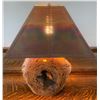 Image 1 : Stunning Rare Burlwood Live Edge Lamp w/ Copper Shade 21x24