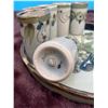 Image 2 : KE Ceramic Serving Tray w/ 6 Shot Glasses Made in Mexico 10x10