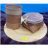 Image 1 : Birch Bag w/ Lid 5x3 Birch Beer Cozy & Wood Decorative Plate