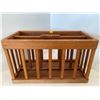 Image 3 : Wood Magazine Rack 18x10 w/ Hand Carved Serving Dish