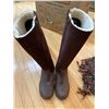 Image 2 : Stylish Vest w/ Brown Leather Knee High Boots Size M Shoes 7.5