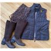 Image 3 : Stylish Vest w/ Brown Leather Knee High Boots Size M Shoes 7.5