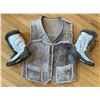 Image 3 : Sheep Leather Vest & Winter Boots The North Face Size M Shoes 8