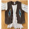 Image 4 : Indigenous Fashion Woven Poncho Vest Pair of Western Hats Size M Shoes 8