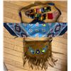 Image 3 : Indigenous Handmade Leather Satchel 11x8 Tapestry & Head Band Bead Work