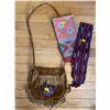 Image 1 : Indigenous Handmade Leather Purse w/ Bead Work Tapestry & More